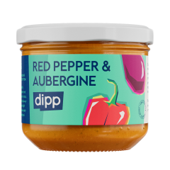 Dipp Smokey Red Pepper & Aubergine Dips - Vegan & Gluten-Free 205g