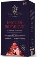 Real Taste English Breakfast Black Leaf Tea(20 x 3.0g in Pyramids)