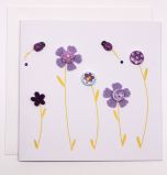 Vivienne Handmade 5 Flowers Stem (Lavender) Card